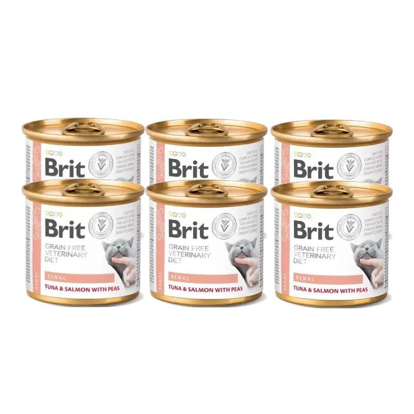 Brit GF Veterinary Diet Cat Cans Renal 6x200 g – Pets Qatar