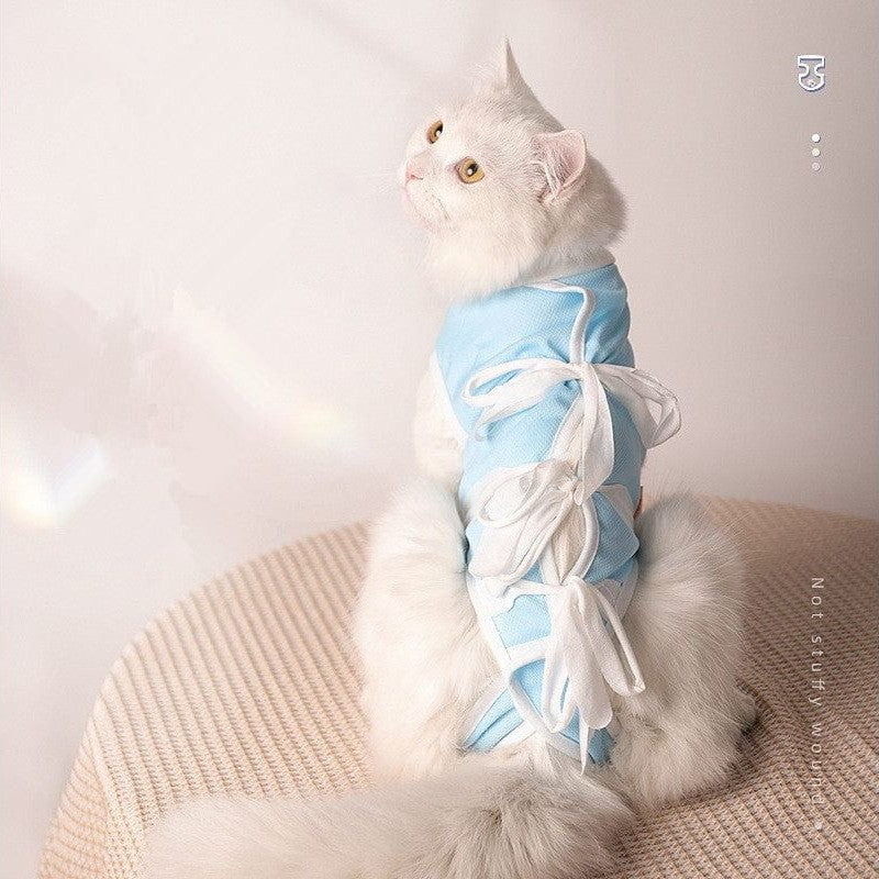 cat in blue dress Blue Colorful Cat Dress – Paisley Skye main image 0