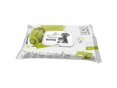 Pet Wipes 15 X 20 Cm - Avocado 40 Pcs White & Yellow