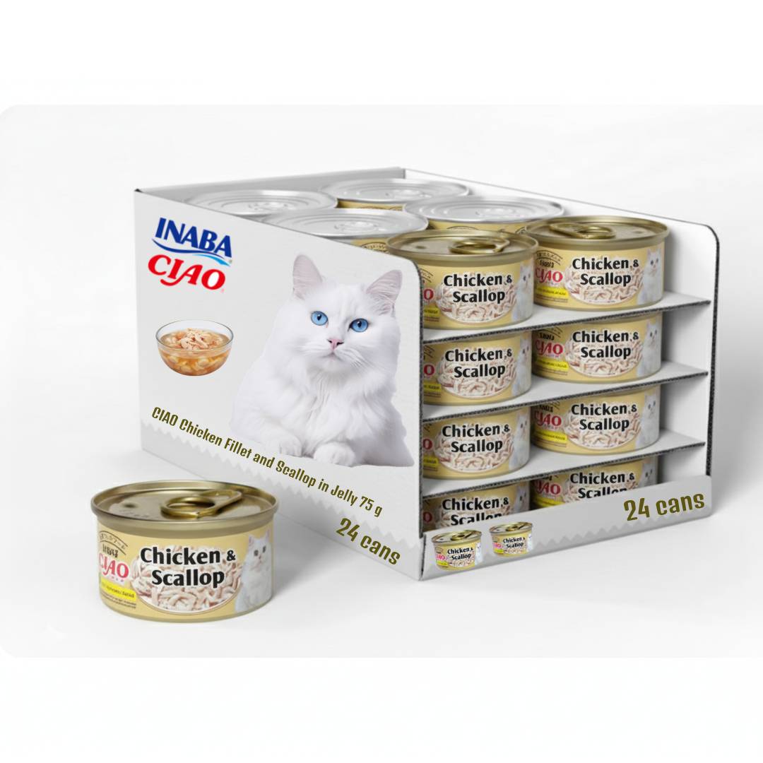CIAO Chicken Fillet and Scallop in Jelly 75 g x 24 cans