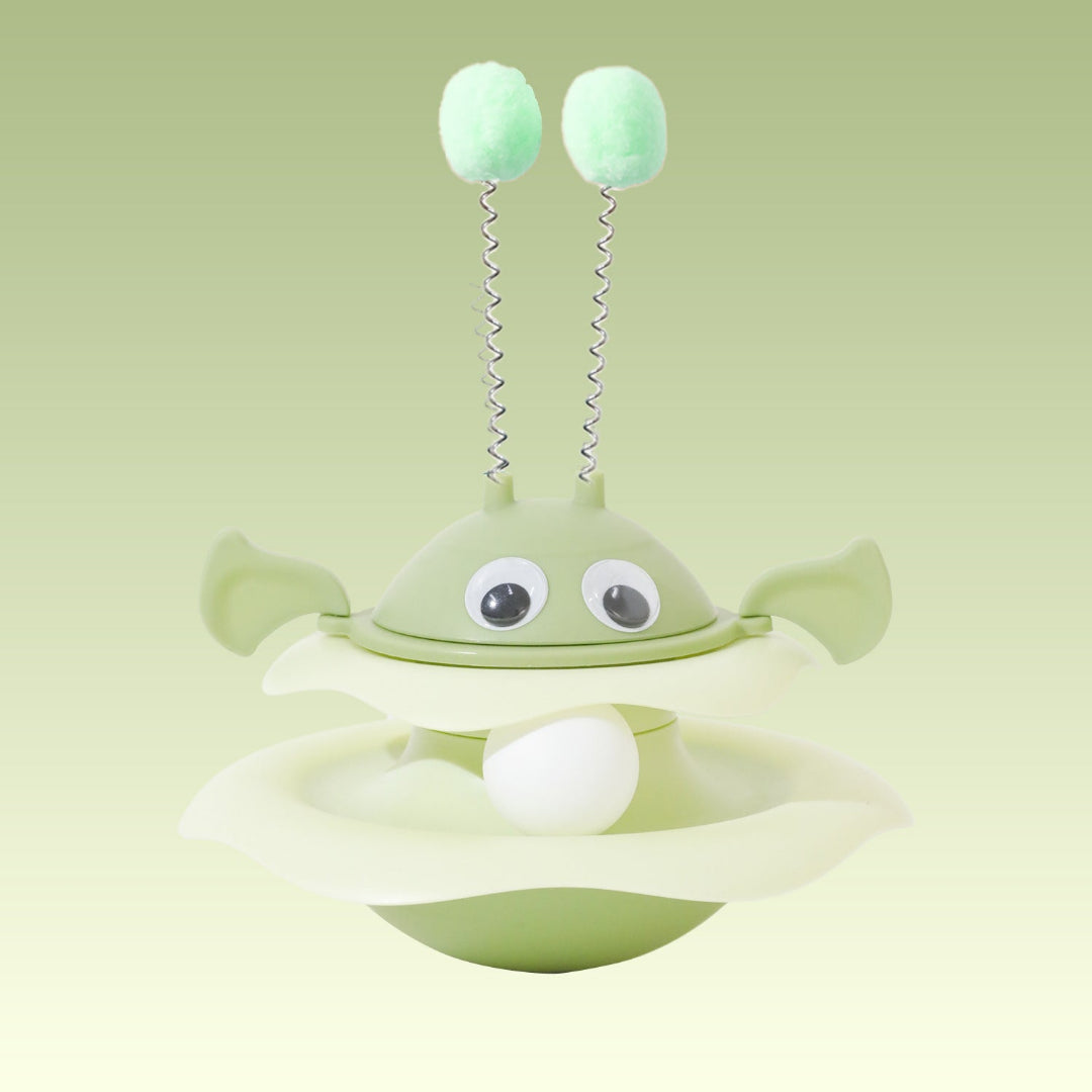 Green Alien Head Interactive Pet Toy- Green