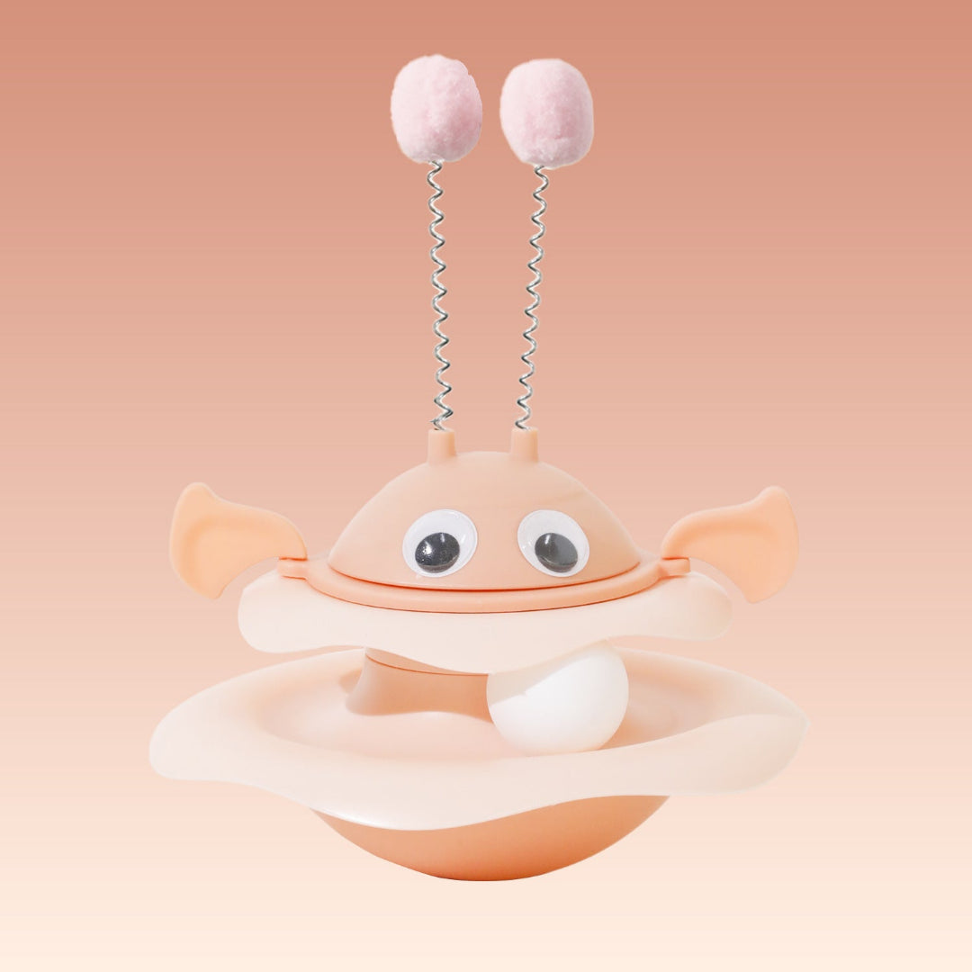 Green Alien Head Interactive Pet Toy- Pink