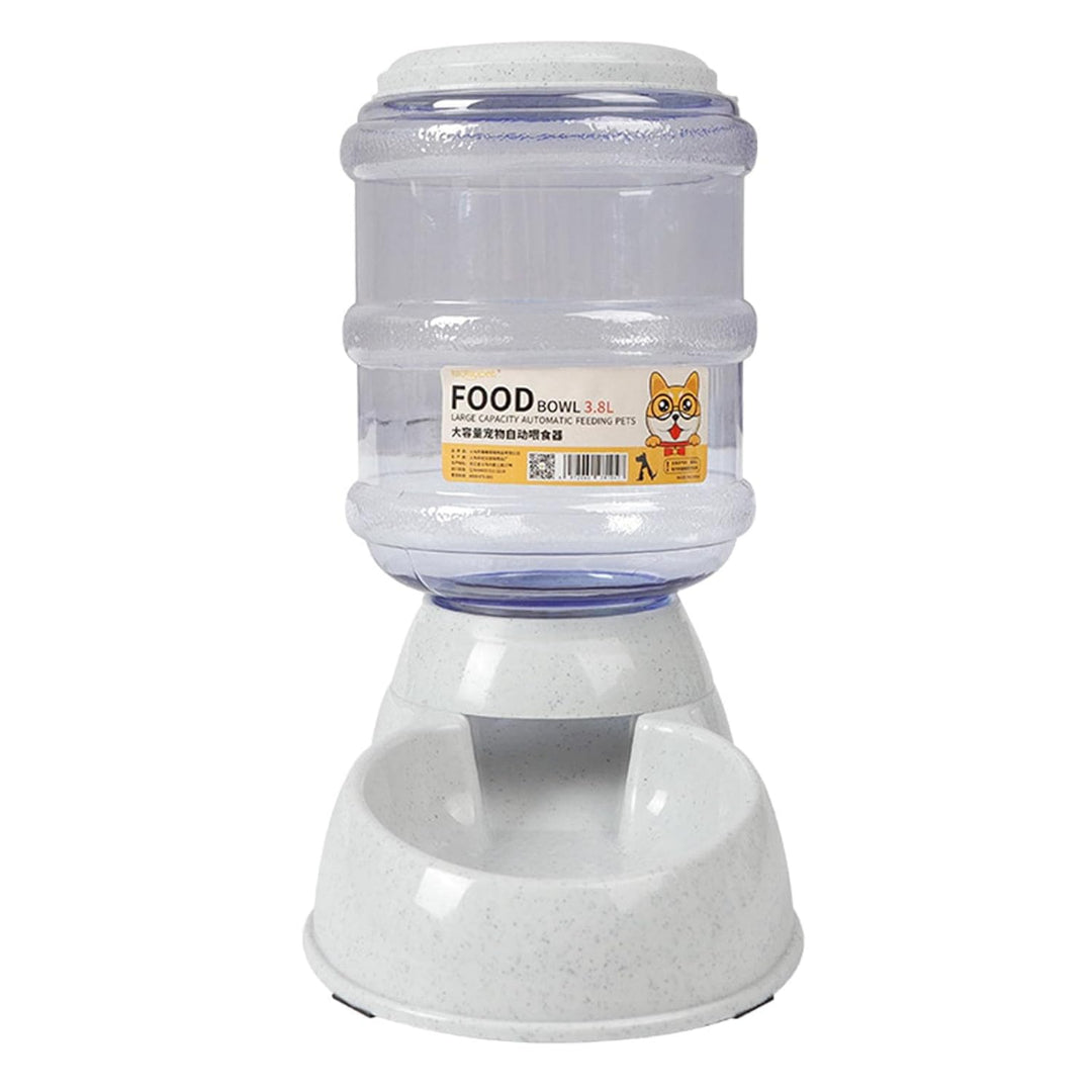 3.8L Automatic Pet Feeder & Waterer Set Grey