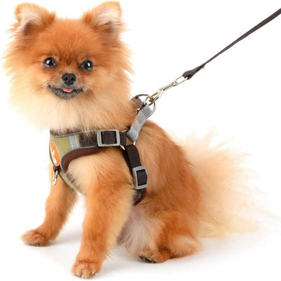 Harness Suede Reflective Chest Brown M