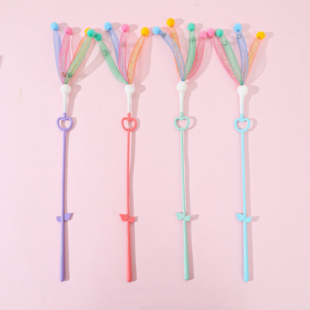Rainbow Ribbon Cat Wand Set