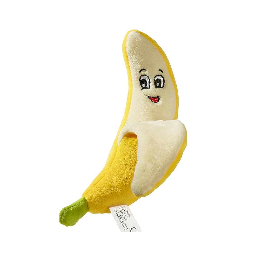 Petscool Banana Squeaky Plush Dog Toy with Rope – Pets Qatar