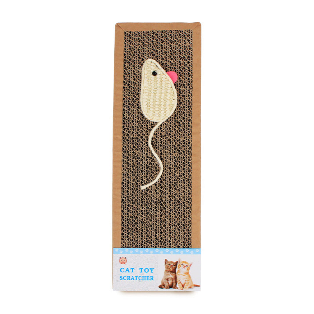 Cat Scratching Board With Mouse Toy (37×12×2cm)