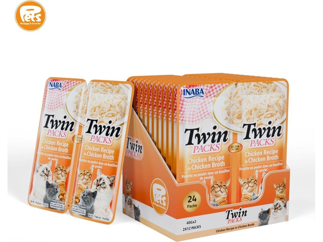 INABA Twin Packs Chicken Recipe in Chicken Broth 40g 24 pcs