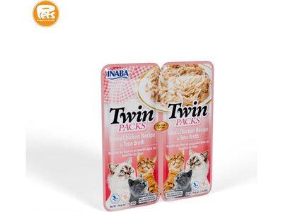 INABA Twin Packs Tuna & Chicken Recipe in Tuna Broth 40g 24 pcs