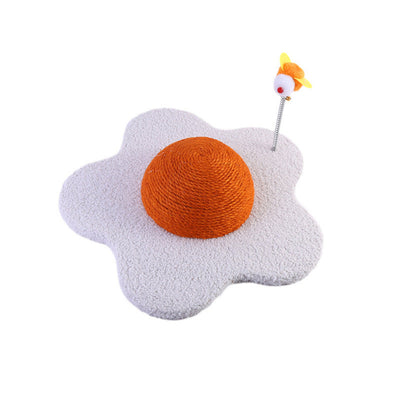 Cat Scratching Board &amp; Interactive Toy Set | Sisal Scratch Pad with Spring Teaser Wand | Eco-Friendly Cat Toys for Indoor Kittens