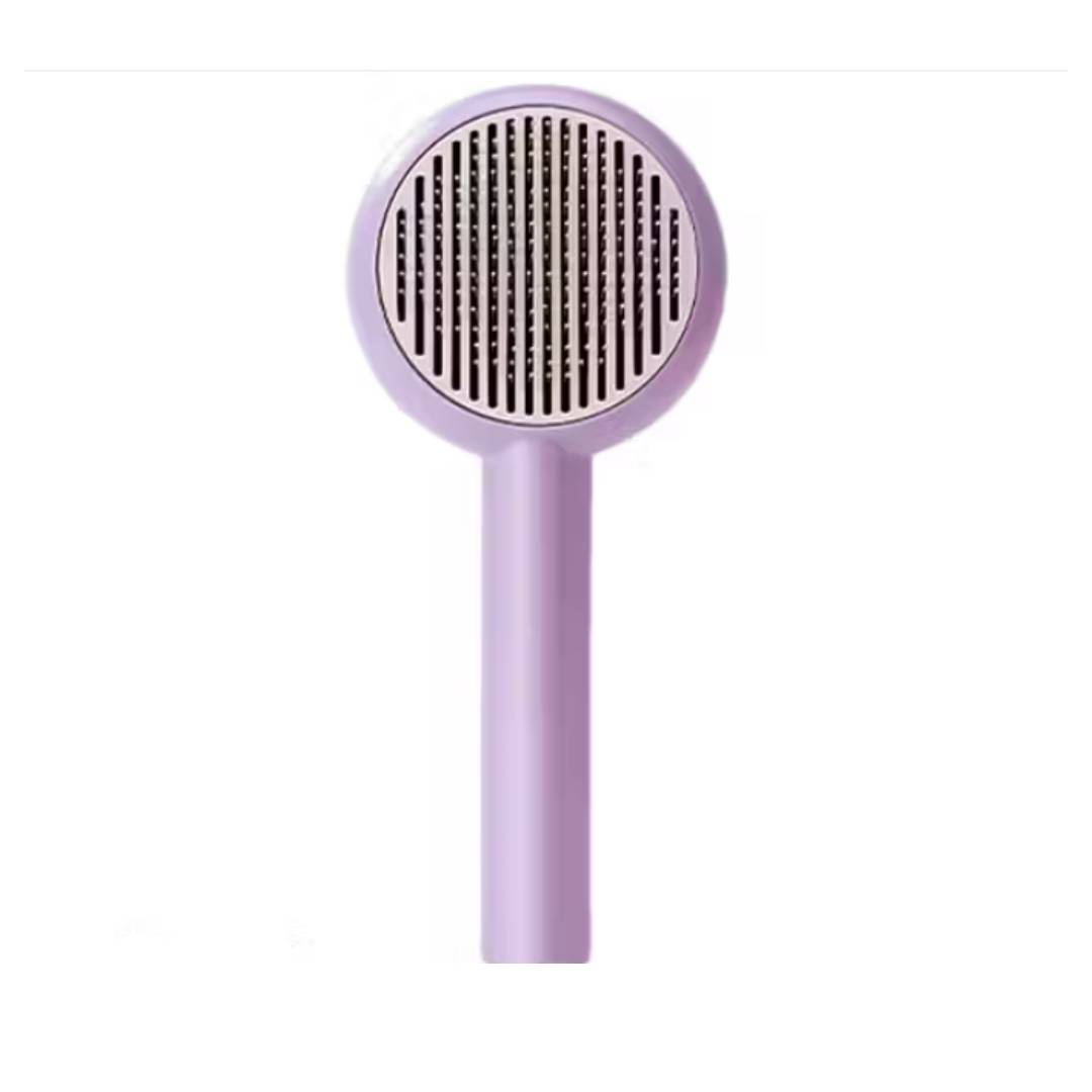 Pets Flower Self-Cleaning Comb Purple