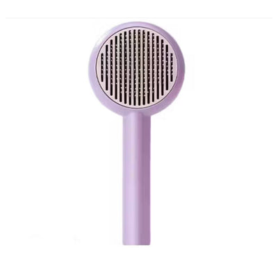 Pets Flower Self-Cleaning Comb Purple