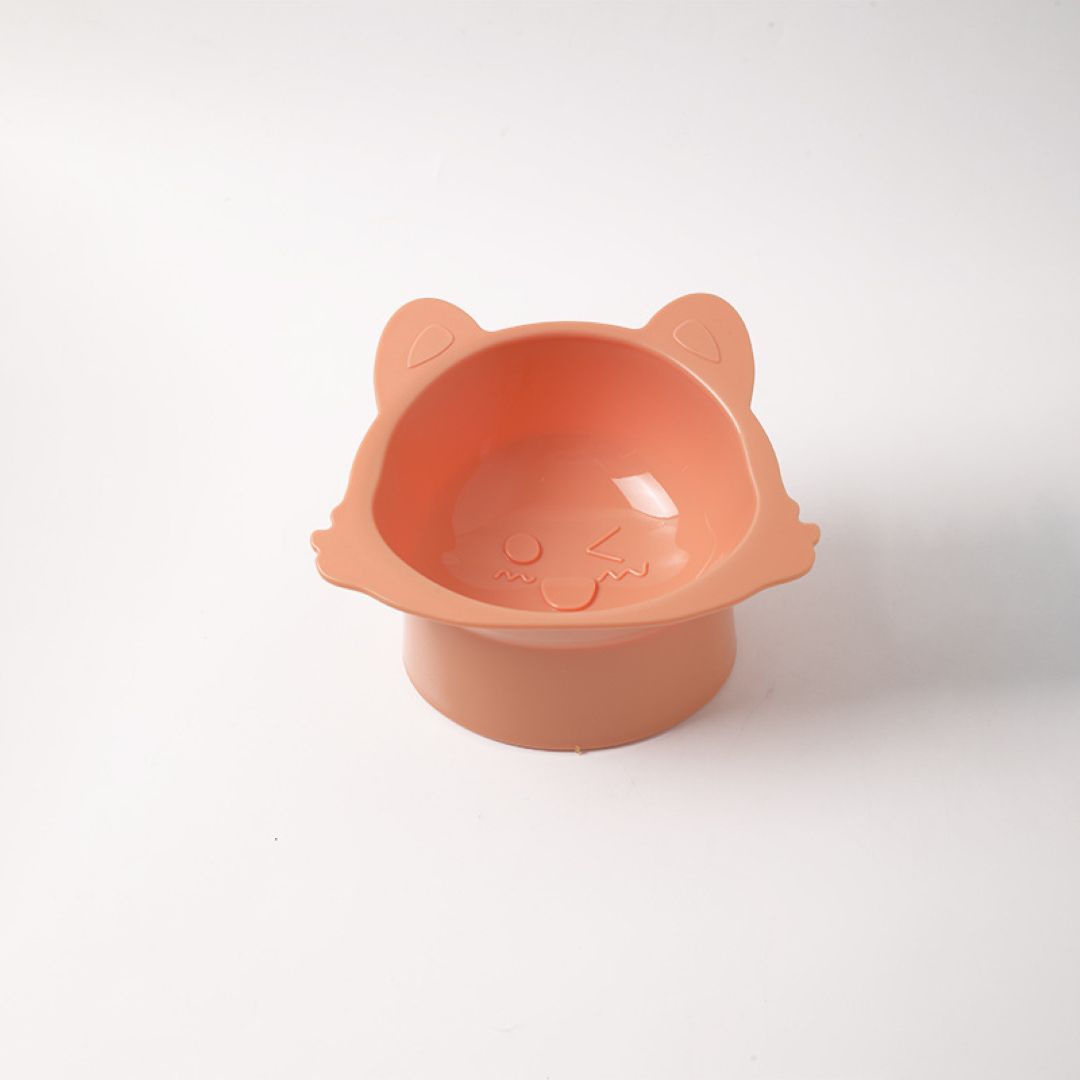 Pink Cat Face Pet Bowl