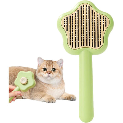 Pet Grooming Magic Wand Self-Cleaning Comb Green
