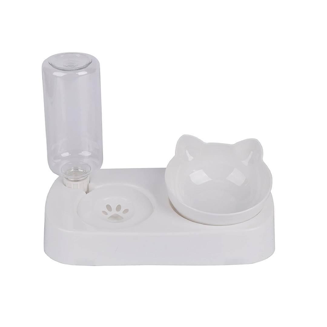 Cat Ears Feeding & Drinking Bowl White