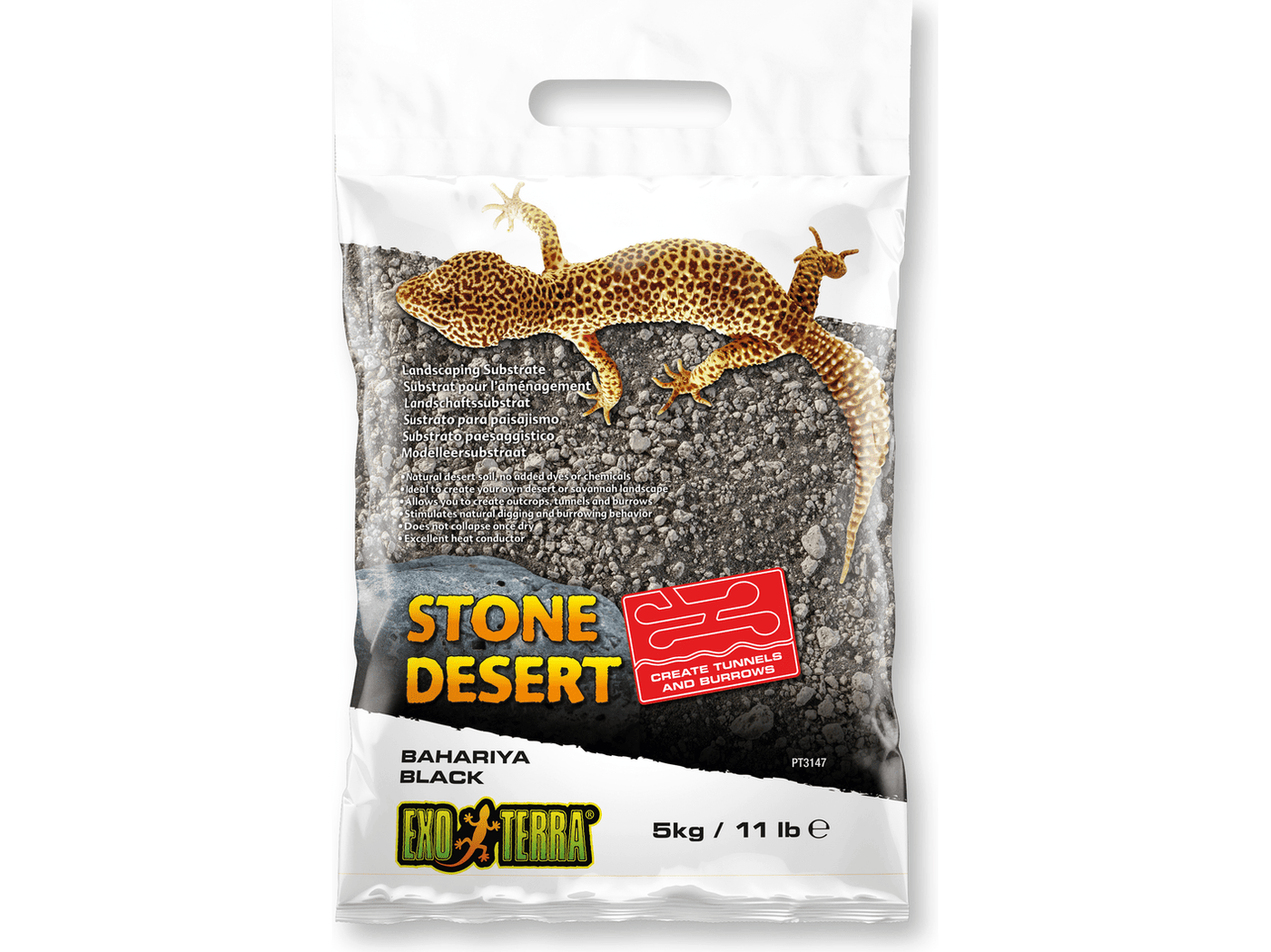 Exo Terra Stone Desert Bahariya Black 11 lb – 5 KG