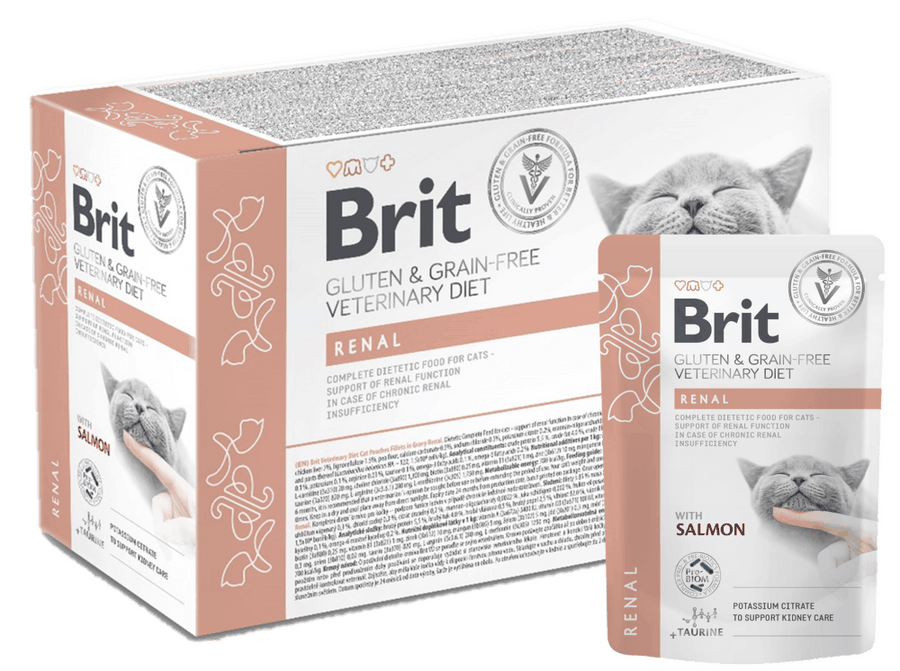 Brit Grain & Gluten-Free VD Cat Pouch fillets in Gravy Renal 12 x 85 g