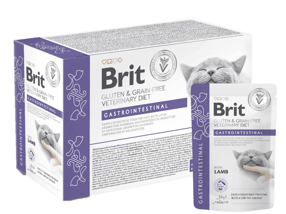 Brit Grain & Gluten-Free VD Cat Pouch fillets in Gravy Gastrointestinal 12x 85 g