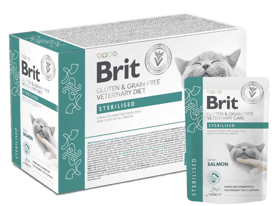 Brit Grain & Gluten Free VD Care Cat Pouch fillets in Gravy Sterilised 12x 85 g