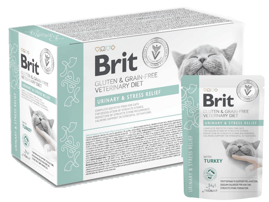 Brit Grain & Gluten Free VD Cat Pouch fillets in Gravy Urinary & Stress Relief 12x85 g