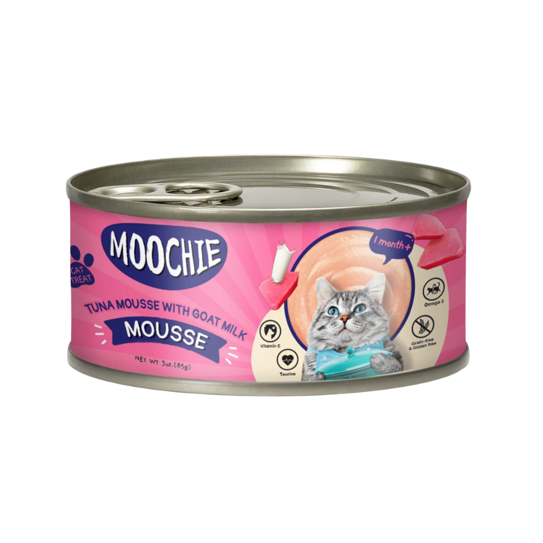 Moochie Tuna &amp; Goatmilk Mousse - Complete Kitten Food with DHA &amp; Prebiotics
