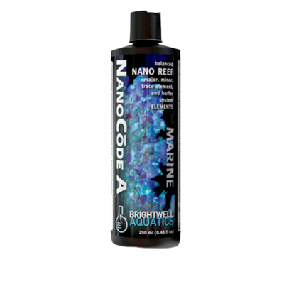 Brightwell NanoCode A – Complete Major &amp; Trace Elements for Nano Reef Aquariums – 250 ml