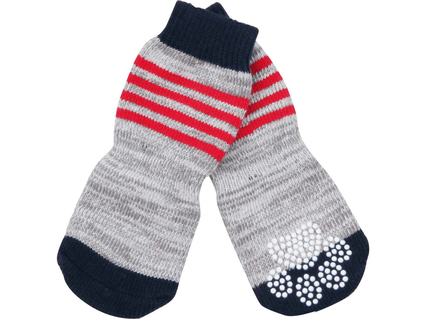 PAWISE Anti Slip Socks-Stripes  4PK