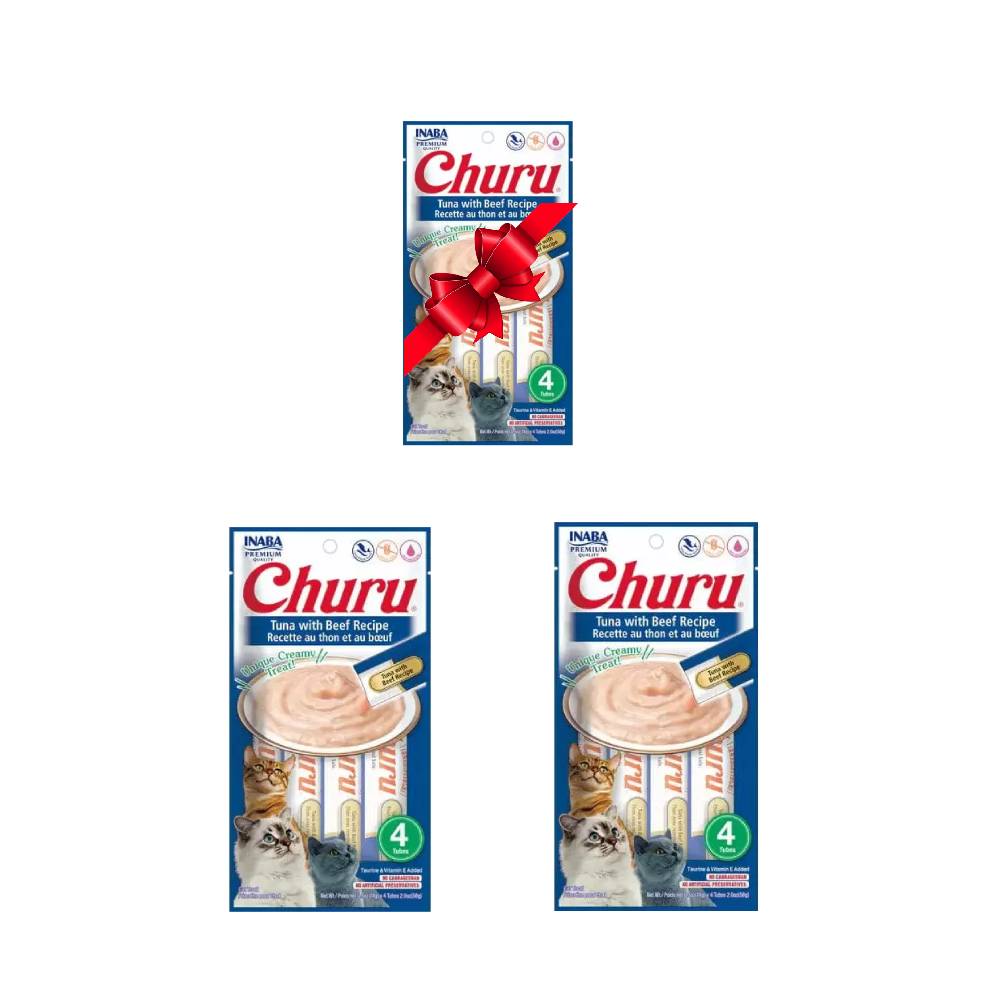 Churu Tuna with Beef Recipe 4 tubes 56g