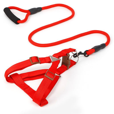 Multicolor Foam Handle Round Rope Traction Belt Red