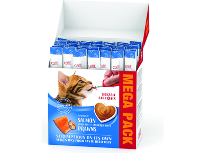 Catit Creamy Treats Mega Pack Salmon With Prawn, 50 Tubes/Box