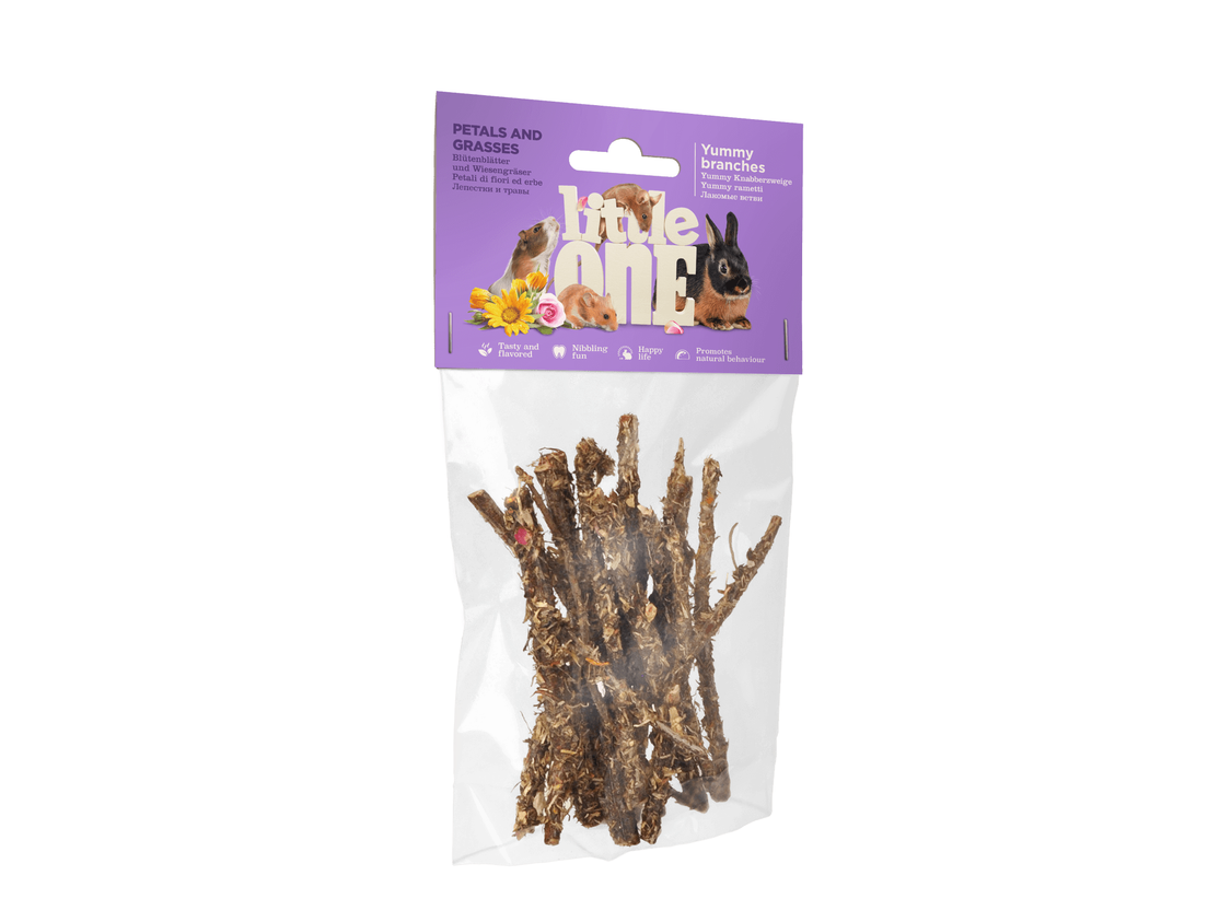 Little One Yummy Branches With Petals And Grasses. Snack For All Small Mammals, 35 G