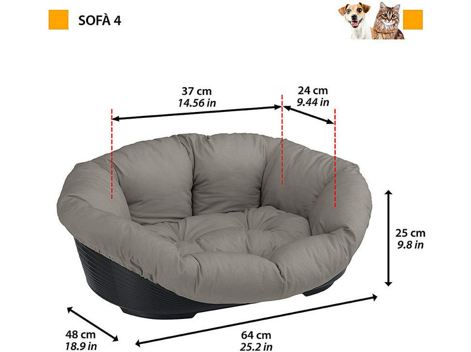 Sofa` 4 Tortora