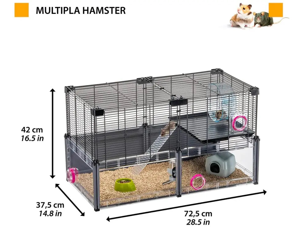Multipla Hamster Nera Gabbia
