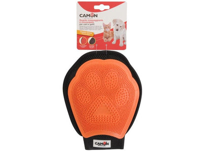 2-in-1 Massage Glove and Hair Remover for Dogs and Cats- 4 Colors Orange