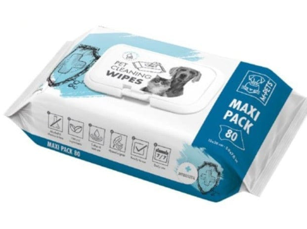 Pet Cleaning Wipes Anti-Bacterial Maxi Pack 20 X 15 CM - 80 Pcs