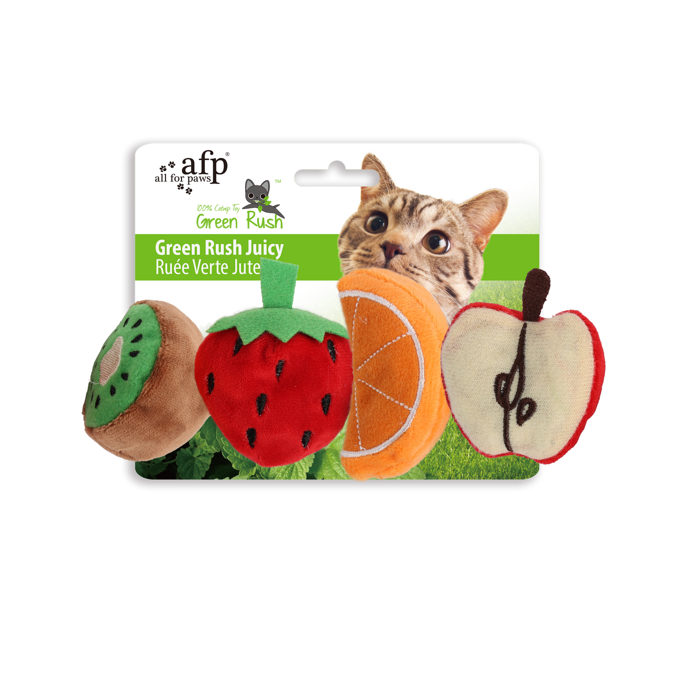 AFP Green Rush Juicy Cat toy - Pack of 4 toys