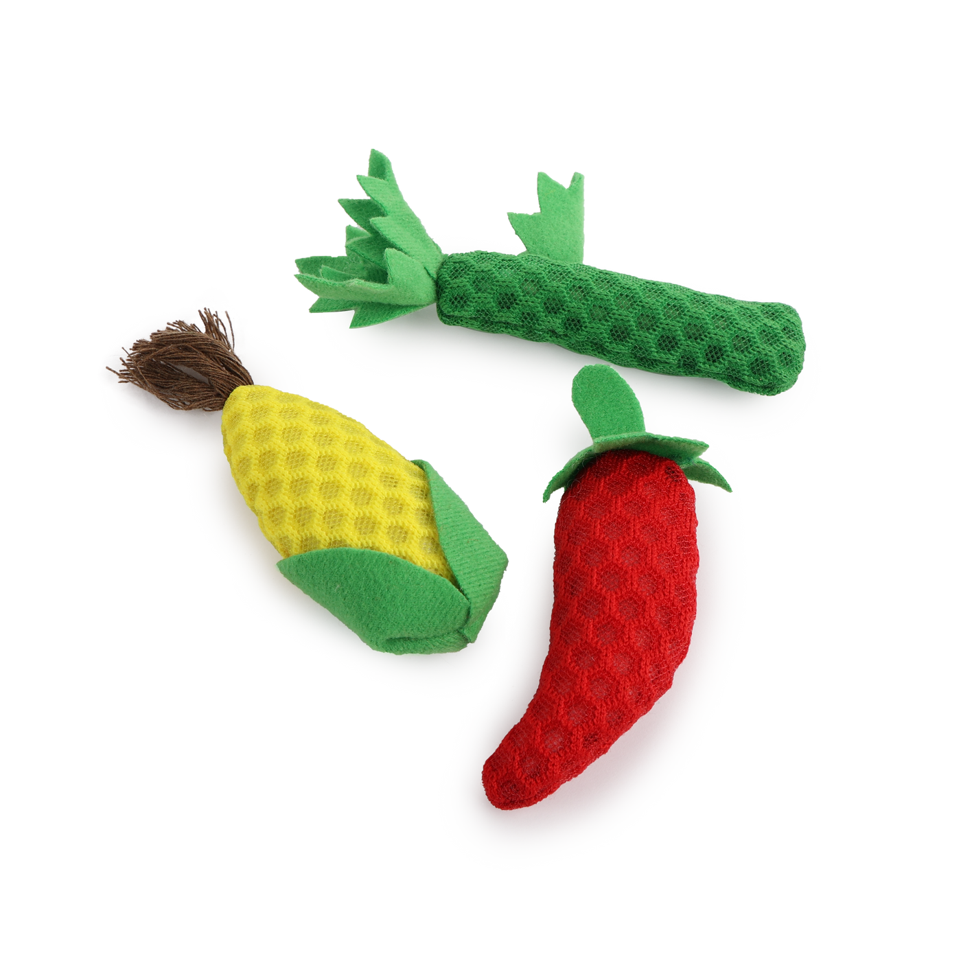 AFP Green Rush Veggies Cat toy - Pack of 4 toys