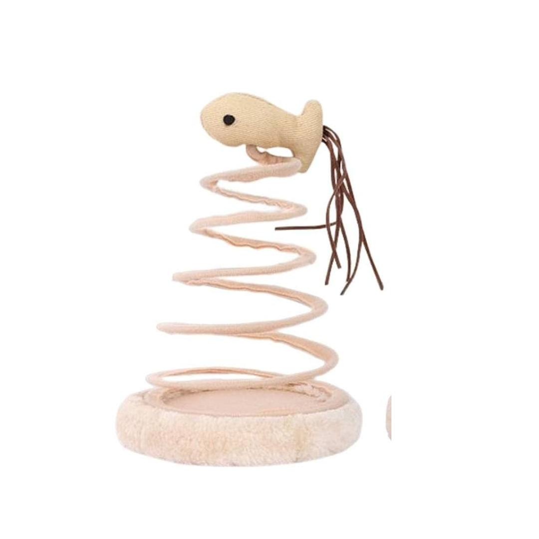 Cat supplies spiral steel wire spring linen disc Buarlap fish 15cm