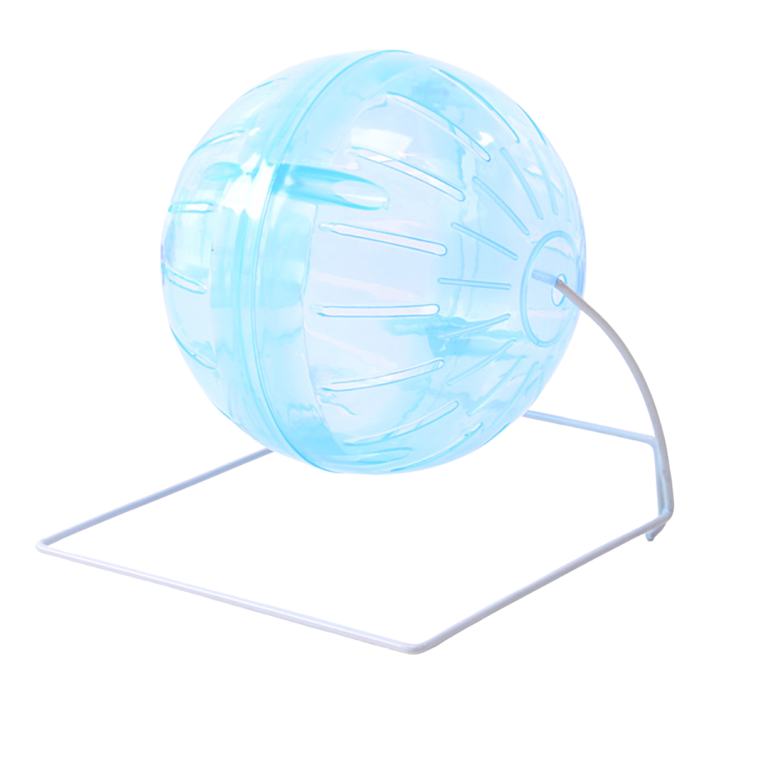 Hamster 12 cm Soft Exercise Ball with Stand – Blue