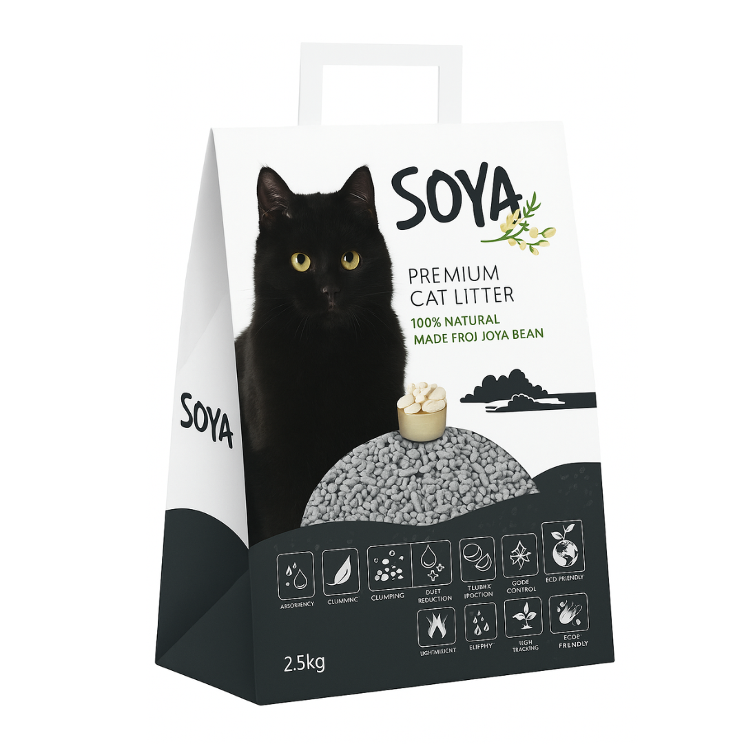 SOYA Cat Litter CHARCOAL - 2.5kg 6L