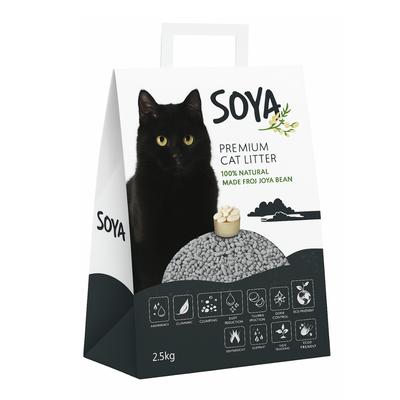 SOYA Cat Litter CHARCOAL - 2.5kg 6L