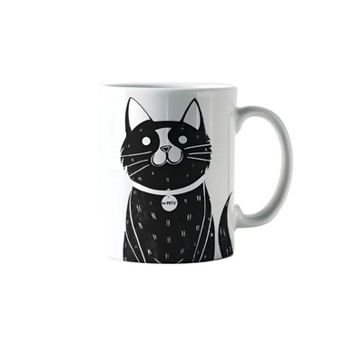 PETJOY Mug MoonPie - Black & White 350ml