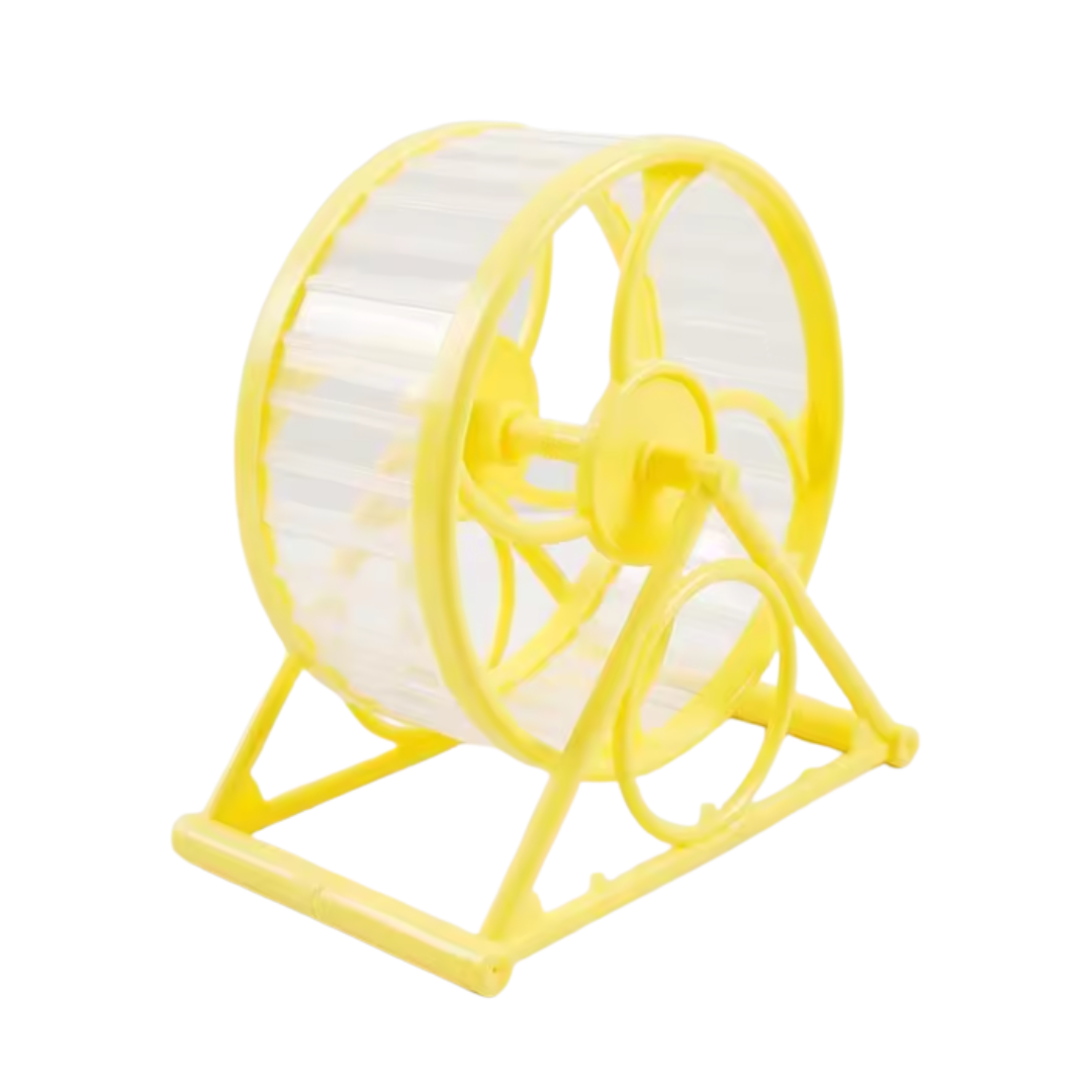Hamster Sport wheel yellow Stand 14*13cm, wheel diameter12.5cm