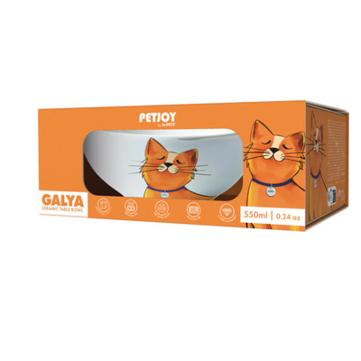 PETJOY Furry Feast Ceramic Bowl Galya - Colour 550ml
