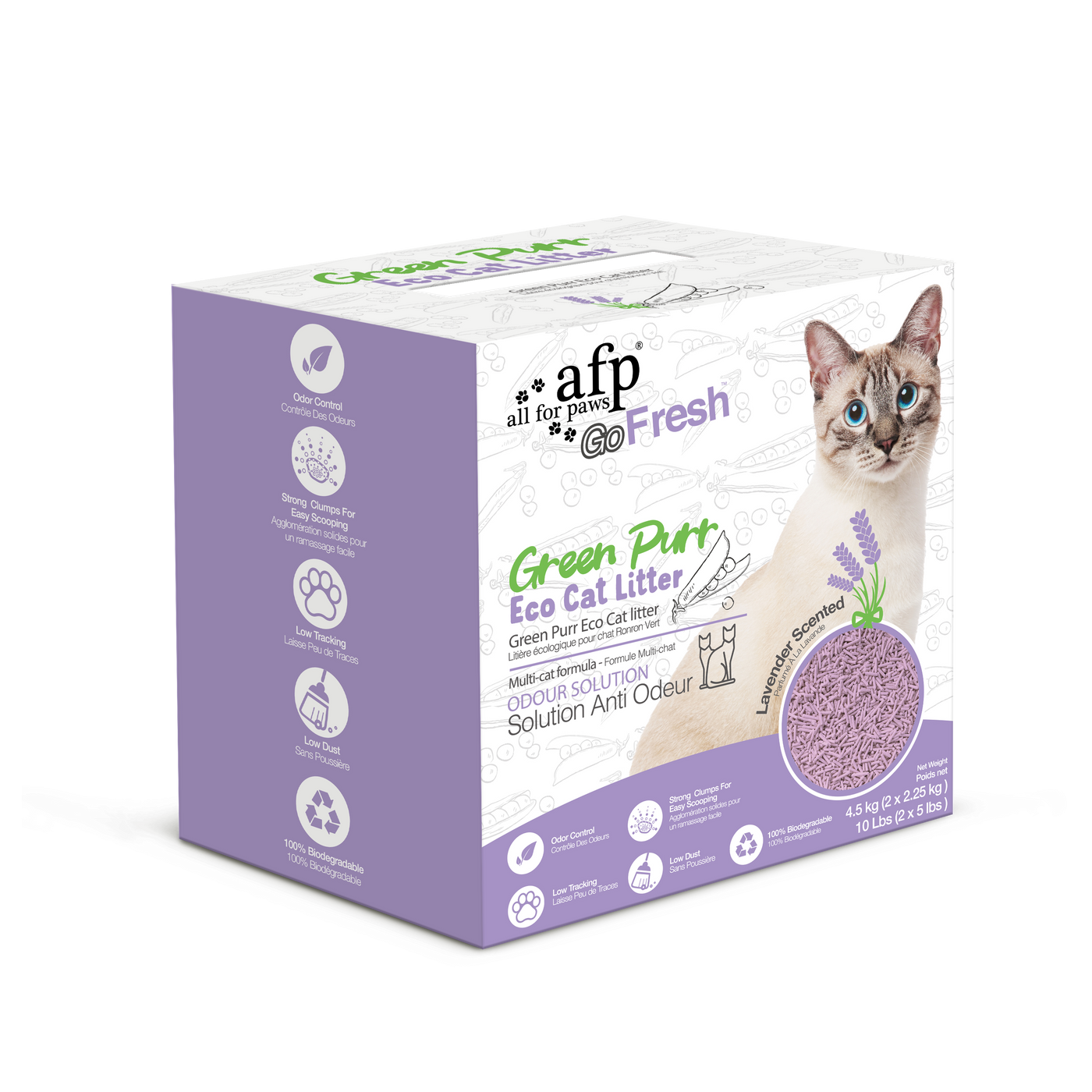 2 Boxes Go Fresh-Green Purr Eco Cat Litter (2.25KG/ Box)