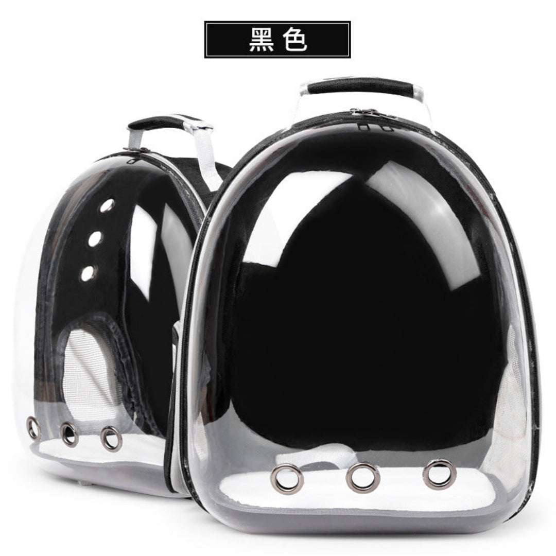 Portable Breathable Space Capsule Cat Backpack For Travel Black 42×35×25cm