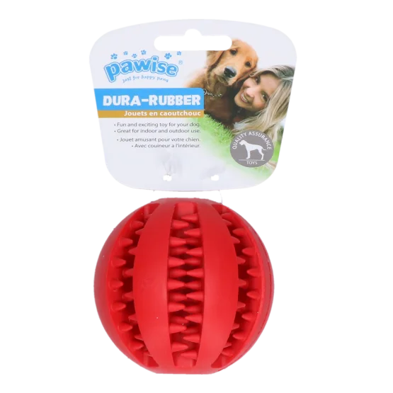 AFP Rubber Ball Dog Toy (Red ,7.5cm)