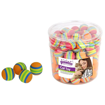 RAINBOW FOAM BALLS (CYLINDER) cat toy