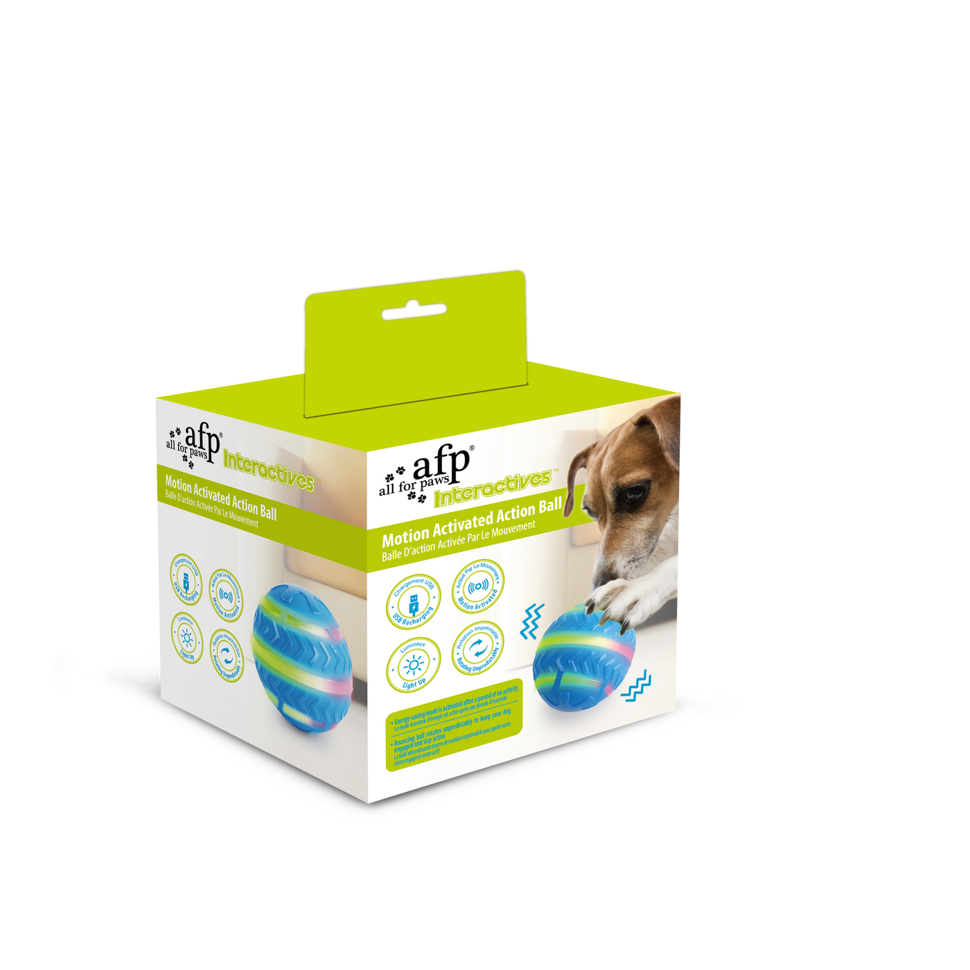 AFP Motion Activated Action Ball Dog Toy