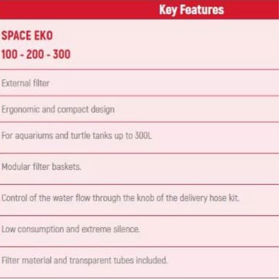 SPACE EKO+ 100 External Canister Filter – 550 l/h